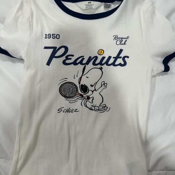 H&M Other - H&M Peanuts White and Navy Kids T-Shirt